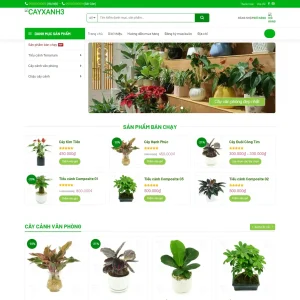 Mẫu website bán cây xanh 03 WordPress + Flatsome 6 Mẫu website bán cây xanh 03 WordPress + Flatsome