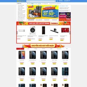 Mẫu website bán điện máy xanh 02 WordPress + Flatsome 1 Mẫu website bán điện máy xanh 02 WordPress + Flatsome